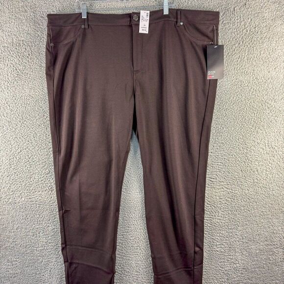 New Avenue Ponte Jeans Womens 28 Average Brown High Rise Stretch Office NWT $60 - Picture 1 of 16